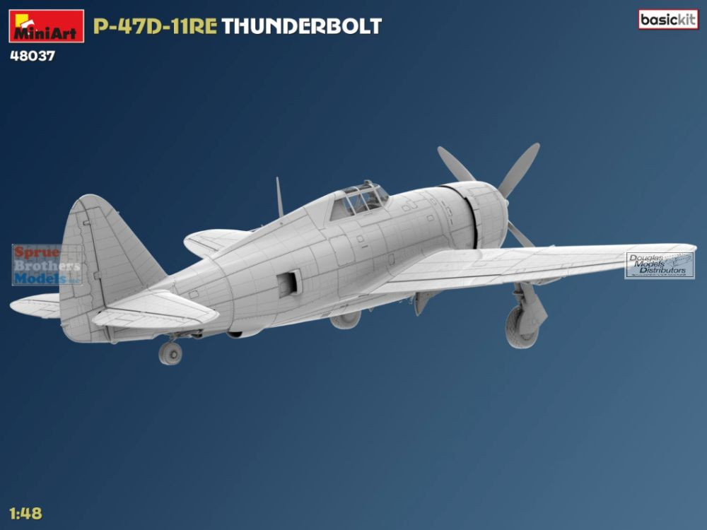 MIA48037 1:48 Miniart P-47D-11RE Thunderbolt Razorback [Basic Kit