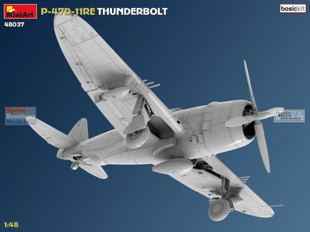 MIA48037 1:48 Miniart P-47D-11RE Thunderbolt Razorback [Basic Kit