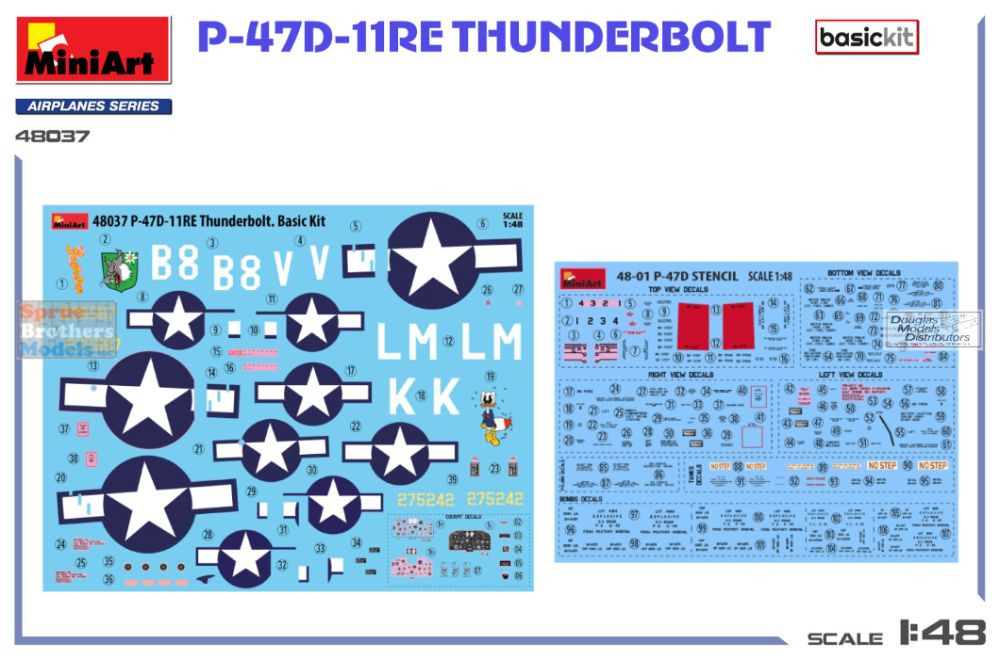 MIA48037 1:48 Miniart P-47D-11RE Thunderbolt Razorback [Basic Kit