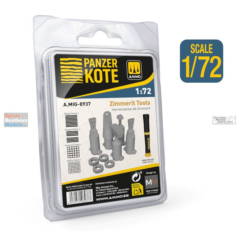 AMM8937 1:72 AMMO by Mig - Panzer Kote Zimmerit Tools - Sprue