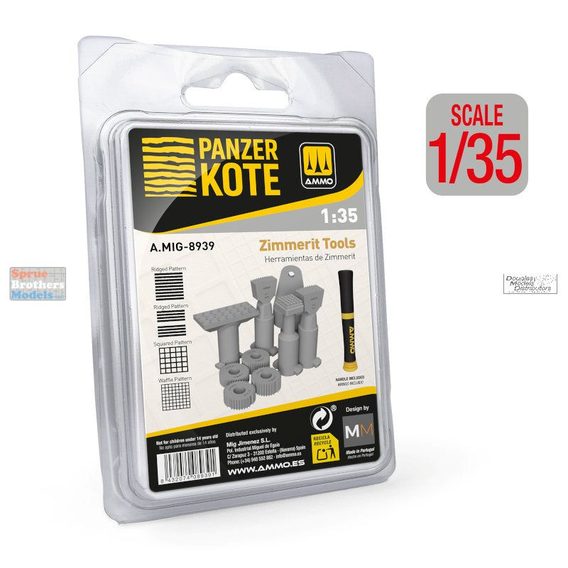 AMM8939 1:35 AMMO by Mig - Panzer Kote Zimmerit Tools - Sprue