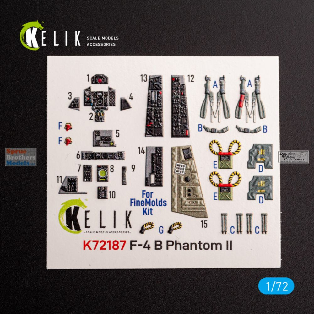 RESK72187K 1:72 ResKit/Kelik 3D Detail Set - F-4B Phantom II (FNM