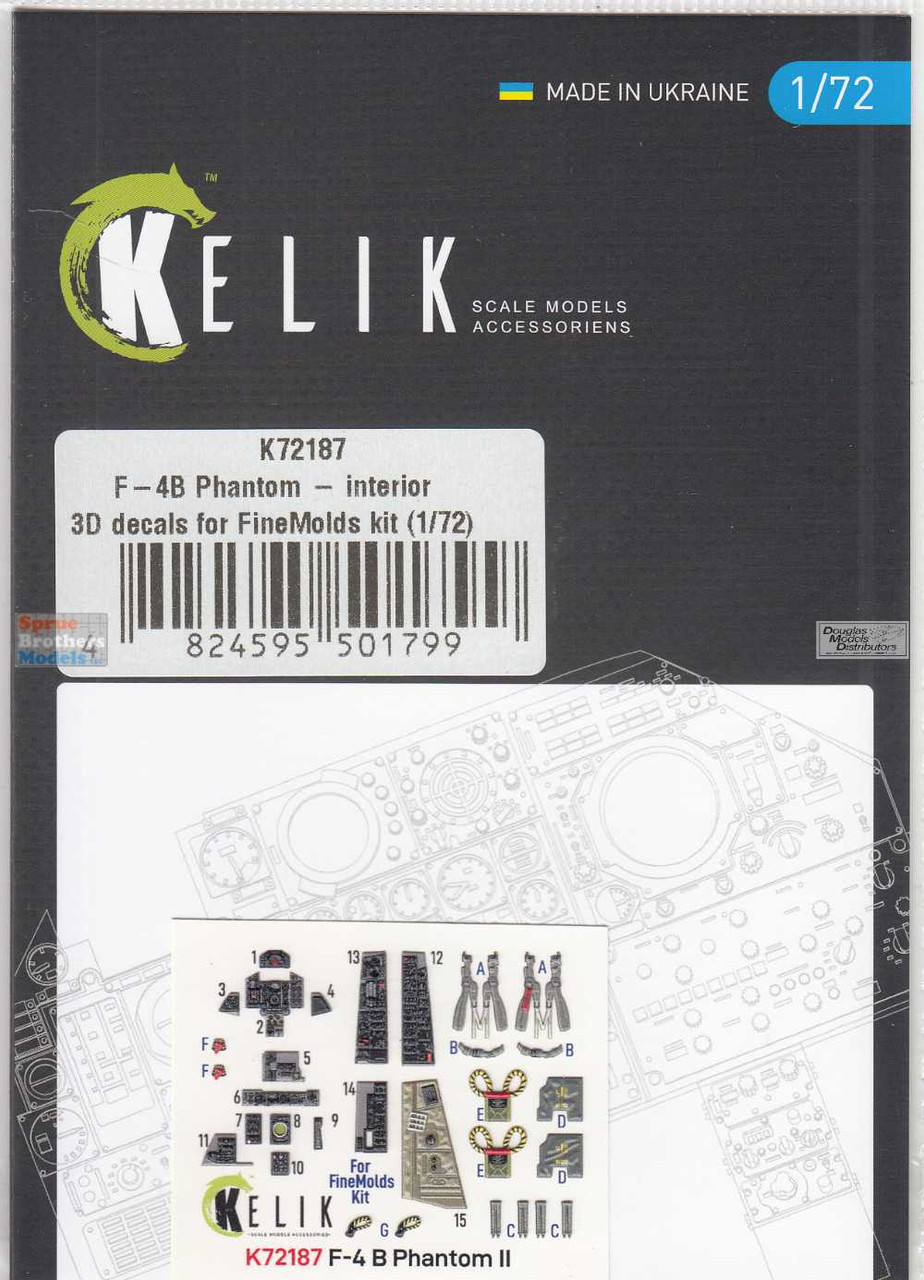 RESK72187K 1:72 ResKit/Kelik 3D Detail Set - F-4B Phantom II (FNM