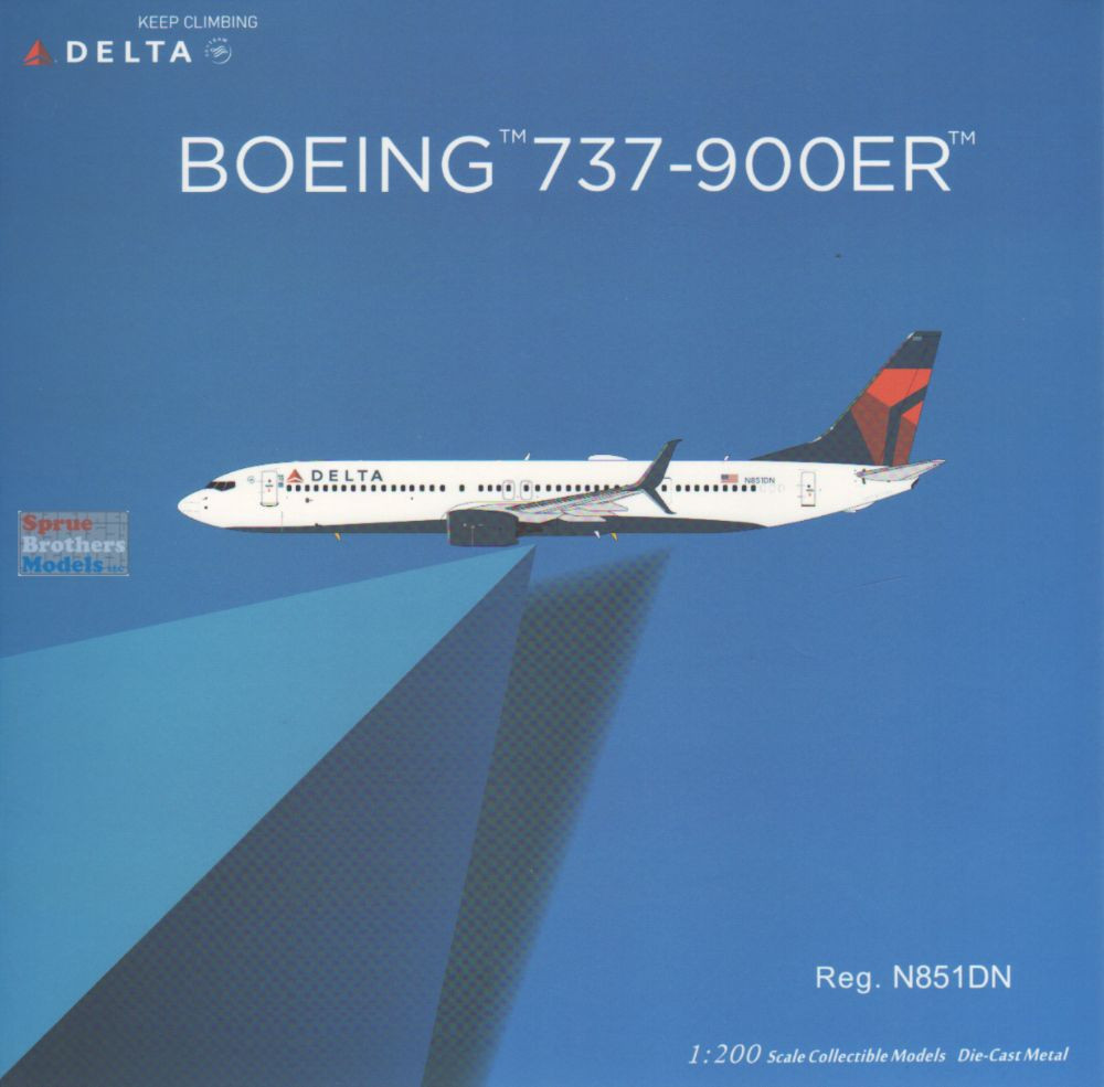 NGM09008 1:200 NG Model Delta Airlines B737-900ER Reg #N851DN (pre