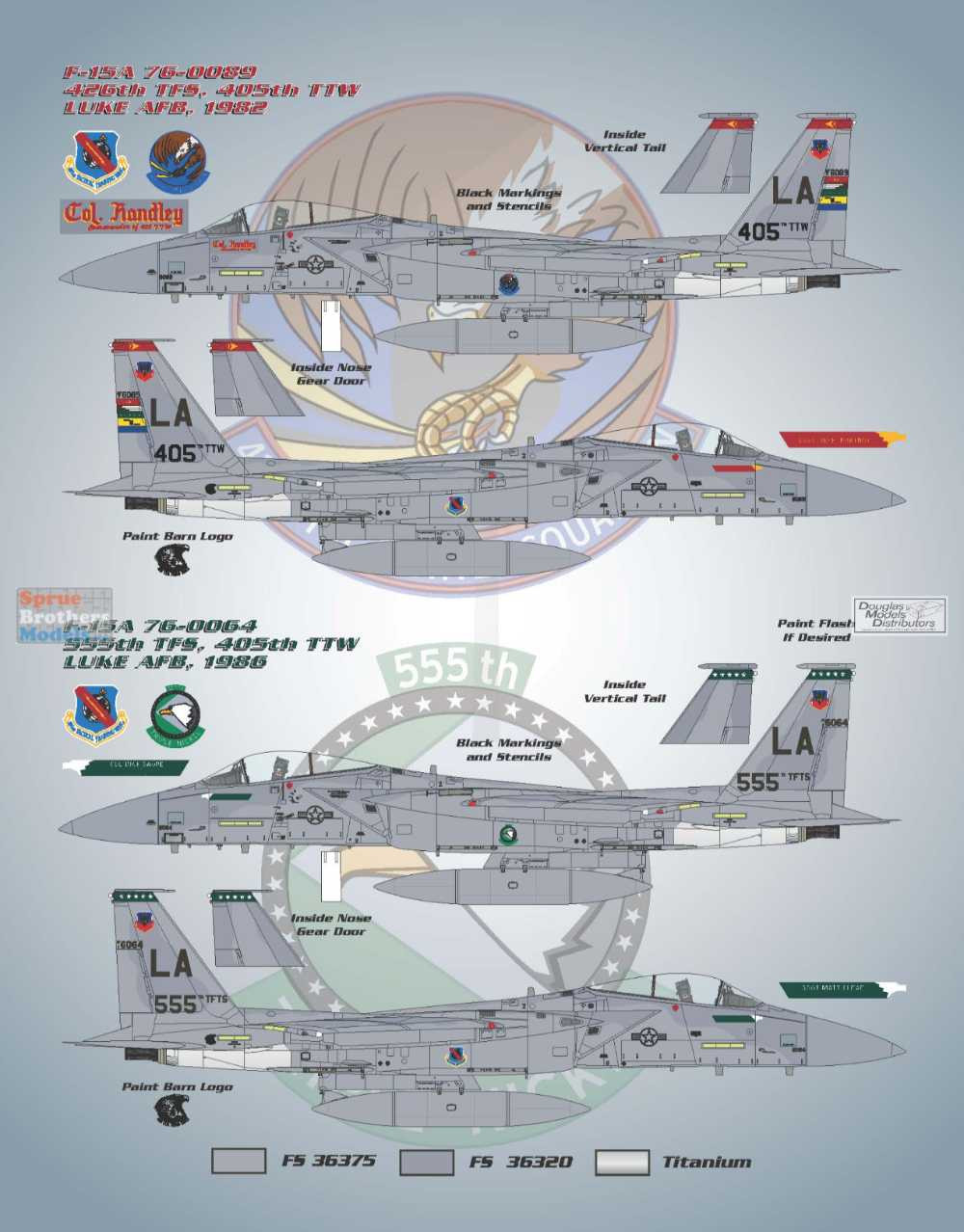 BMA48046 1:48 Bullseye Model Aviation Decals - F-15A F-15C Eagle
