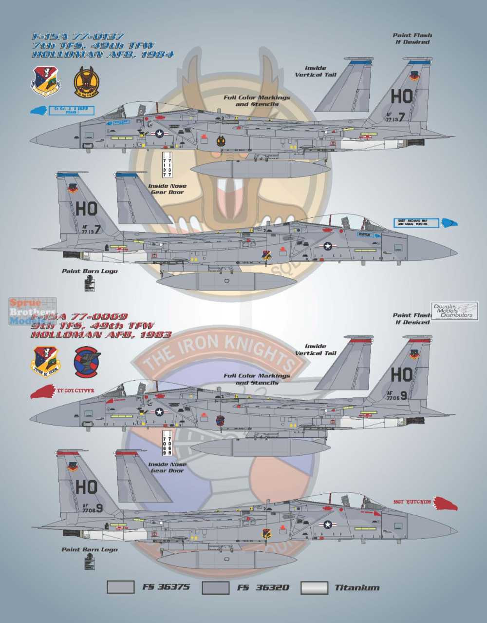 BMA48046 1:48 Bullseye Model Aviation Decals - F-15A F-15C Eagle