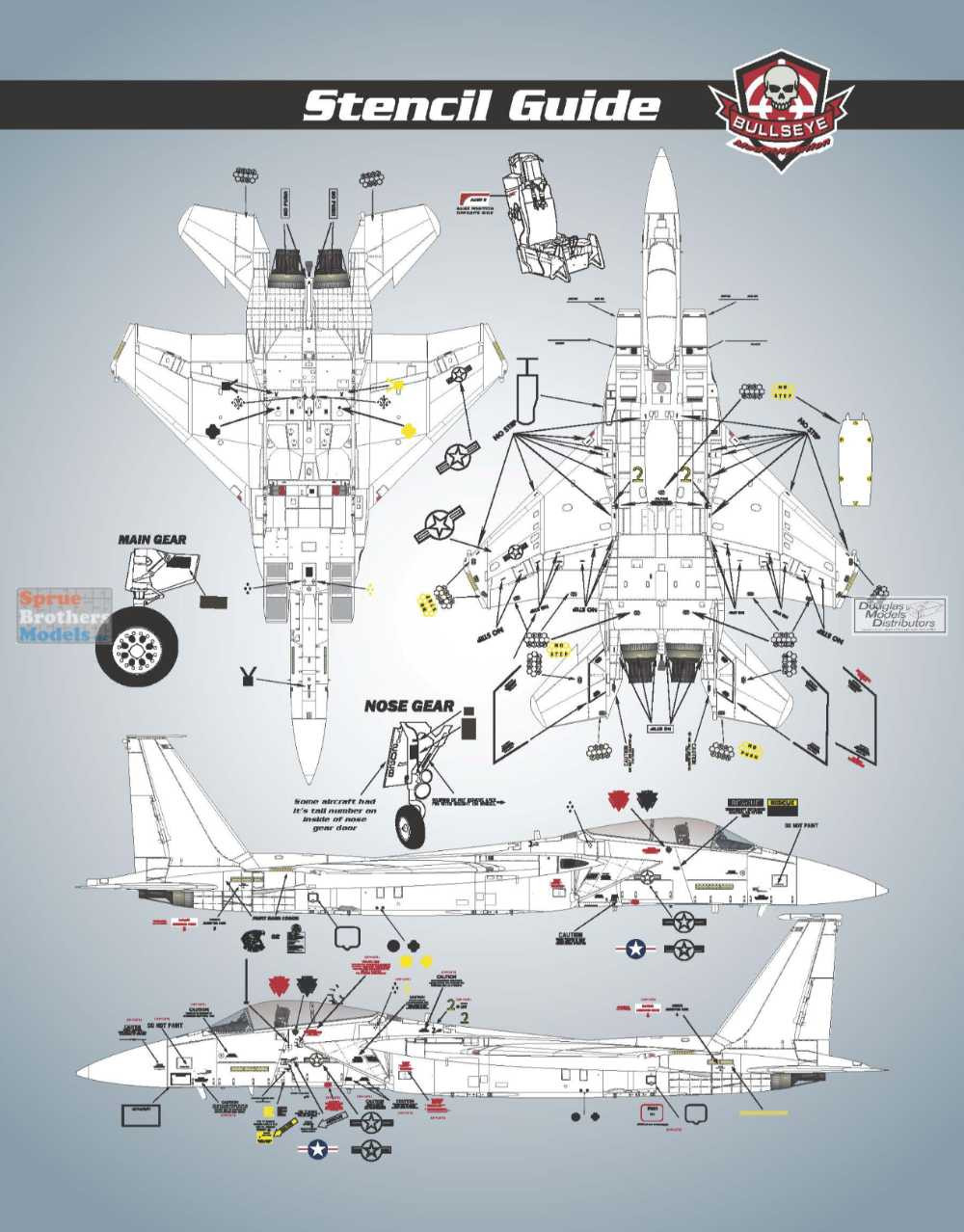 BMA48046 1:48 Bullseye Model Aviation Decals - F-15A F-15C Eagle