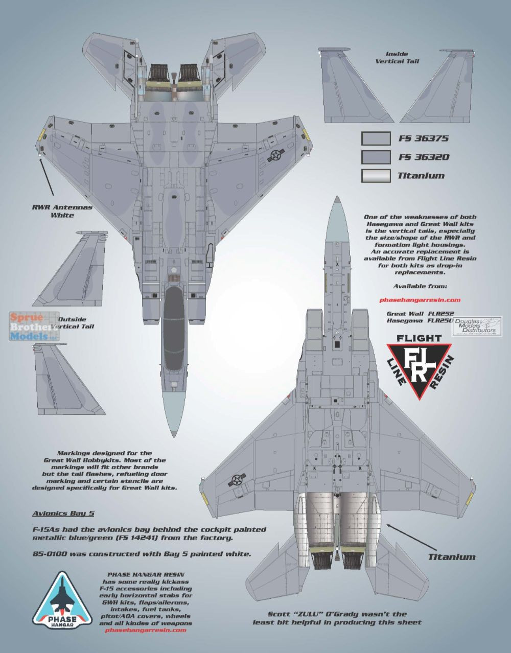 BMA48046 1:48 Bullseye Model Aviation Decals - F-15A F-15C Eagle