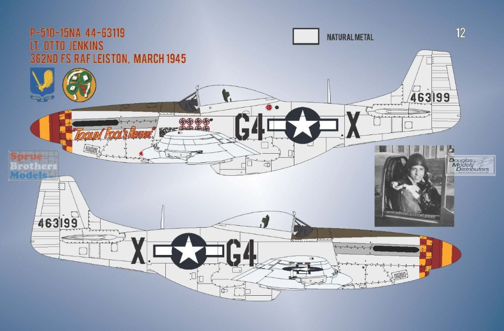 BMA48045 1:48 Bullseye Model Aviation Decals - P-51D Mustang