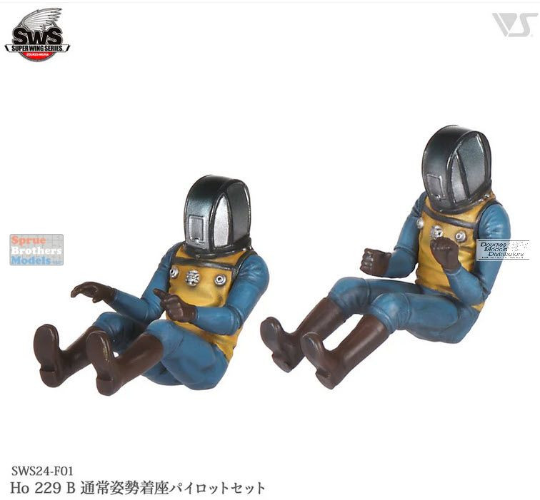 ZKMA33437 1:32 Zoukei-Mura Ho229B Forward Facing Pilot Figure Set