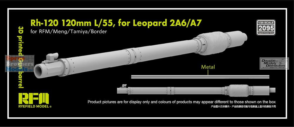 RFMRM2095 1:35 Rye Field Model Rh-120 120mm L/55 Gun Barrel for