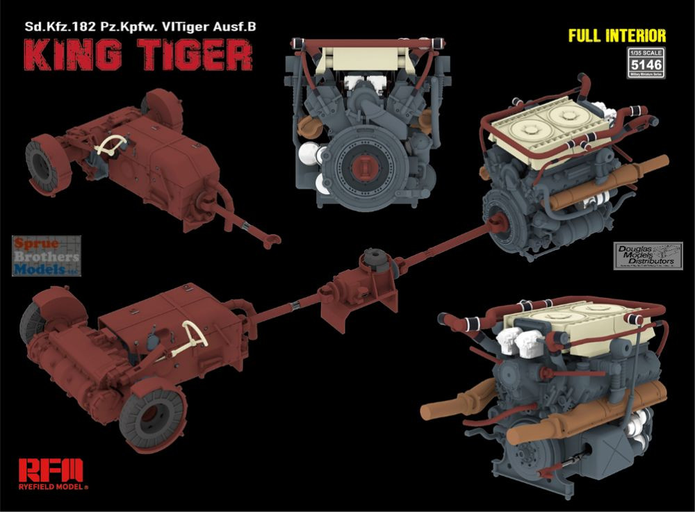 RFMRM5146 1:35 Rye Field Model Sd.Kfz.182 King Tiger [with Full