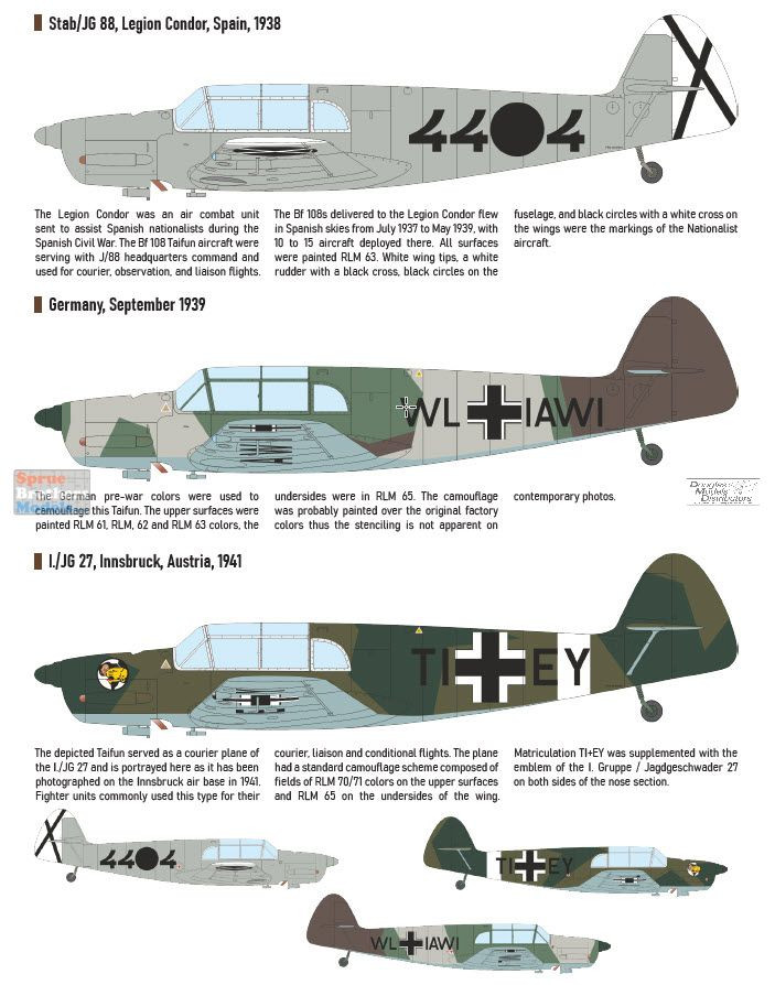EDU03405 1:32 Eduard Bf 108 Taifun Weekend Edition - Sprue