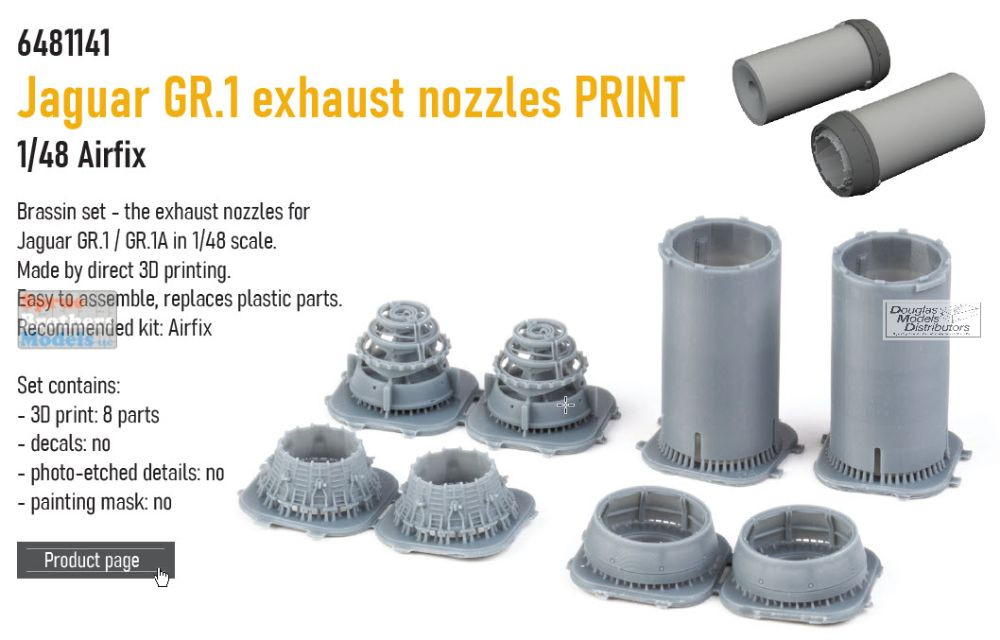 EDU6481141 1:48 Eduard Brassin - Jaguar GR.1 Exhaust Nozzle (AFX