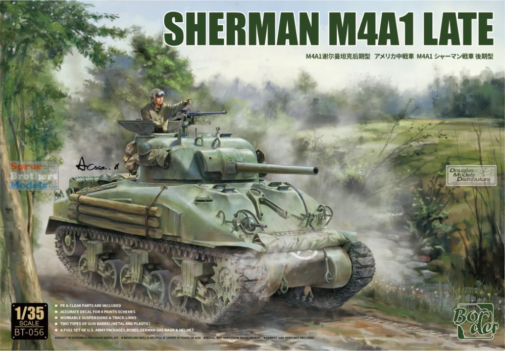 BDMBT056 1:35 Border Model M4A1 Sherman Late - Sprue Brothers