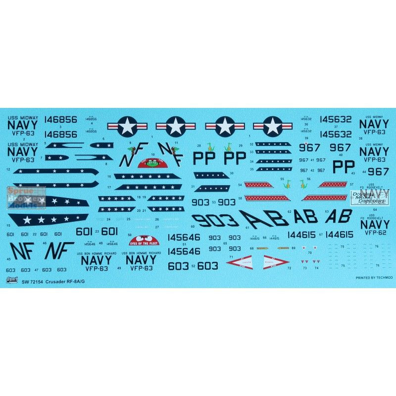 SWD72154 1:72 Sword RF-8A RF-8G Crusader 'Eyes of the Fleet