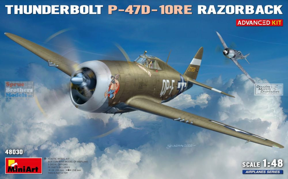 MIA48030 1:48 Miniart P-47D-10RE Thunderbolt Razorback [Advanced