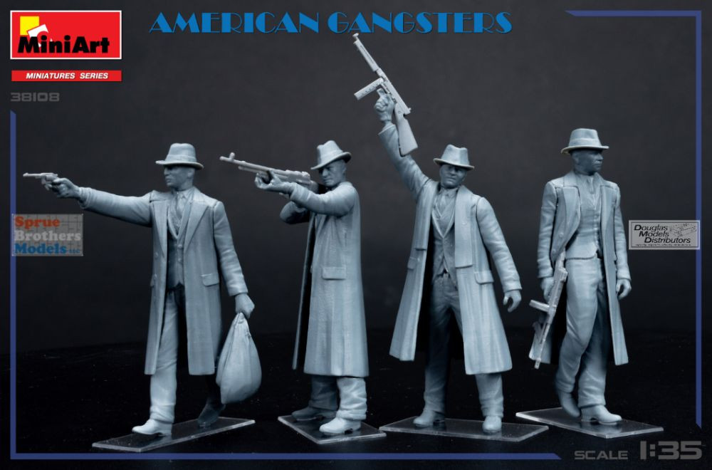 MIA38108 1:35 MiniArt American Gangsters Figure Set - Sprue