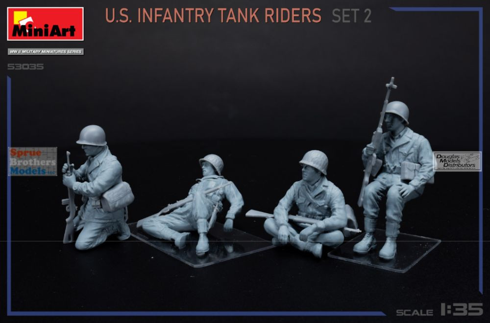 MIA53035 1:35 MiniArt US Infantry Tank Riders Set 2 Figure Set