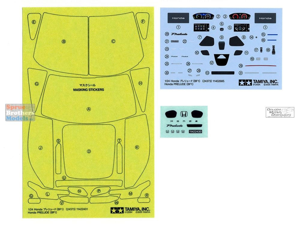 TAM24373 1:24 Tamiya Honda Prelude (BF1) - Sprue Brothers Models LLC