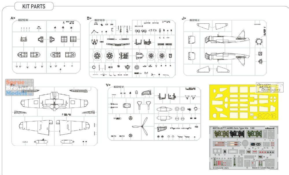 EDU82216 1:48 Eduard A6M5 Zero Type 52a ProfiPACK - Sprue Brothers