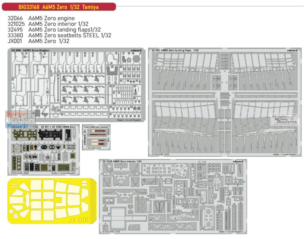 EDUBIG33168 1:32 Eduard BIG ED A6M5 Zero Detail Set (TAM kit