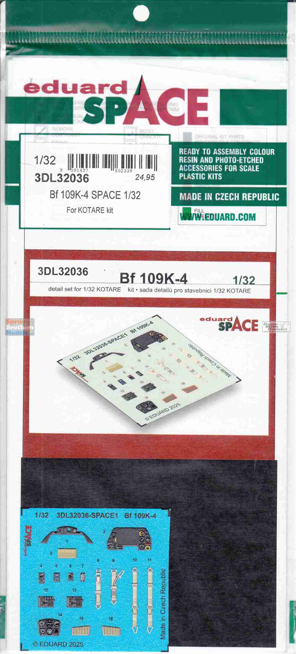Eduard パーツセット EDU3DL32036 1:32 Eduard SPACE - Bf109K-4 (KOT kit) - Sprue