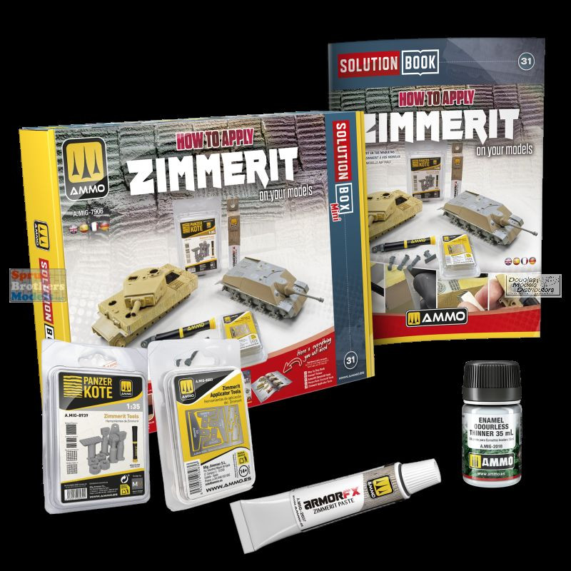 AMM7906 AMMO by Mig Solutions Box Mini - How to Apply Zimmerit On