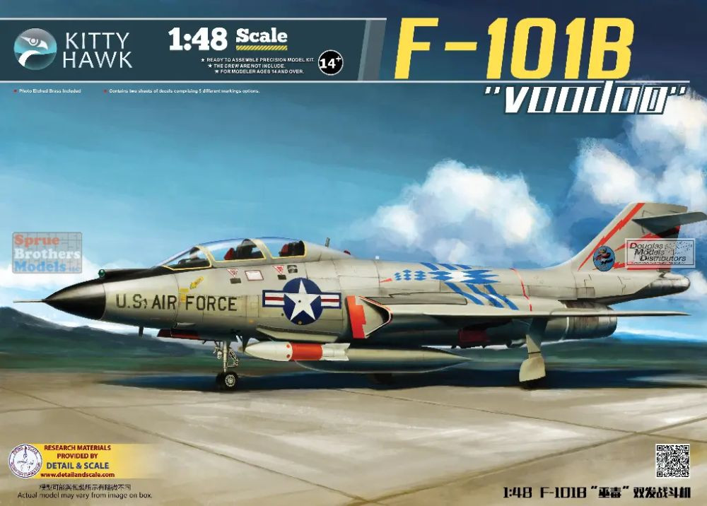 キティホークモデル 1/48 F-101 A/C ヴードゥー KITKH80115 プラモデル d2ldlup キティホーク 1/48 F-101 ブードゥー［製作］
