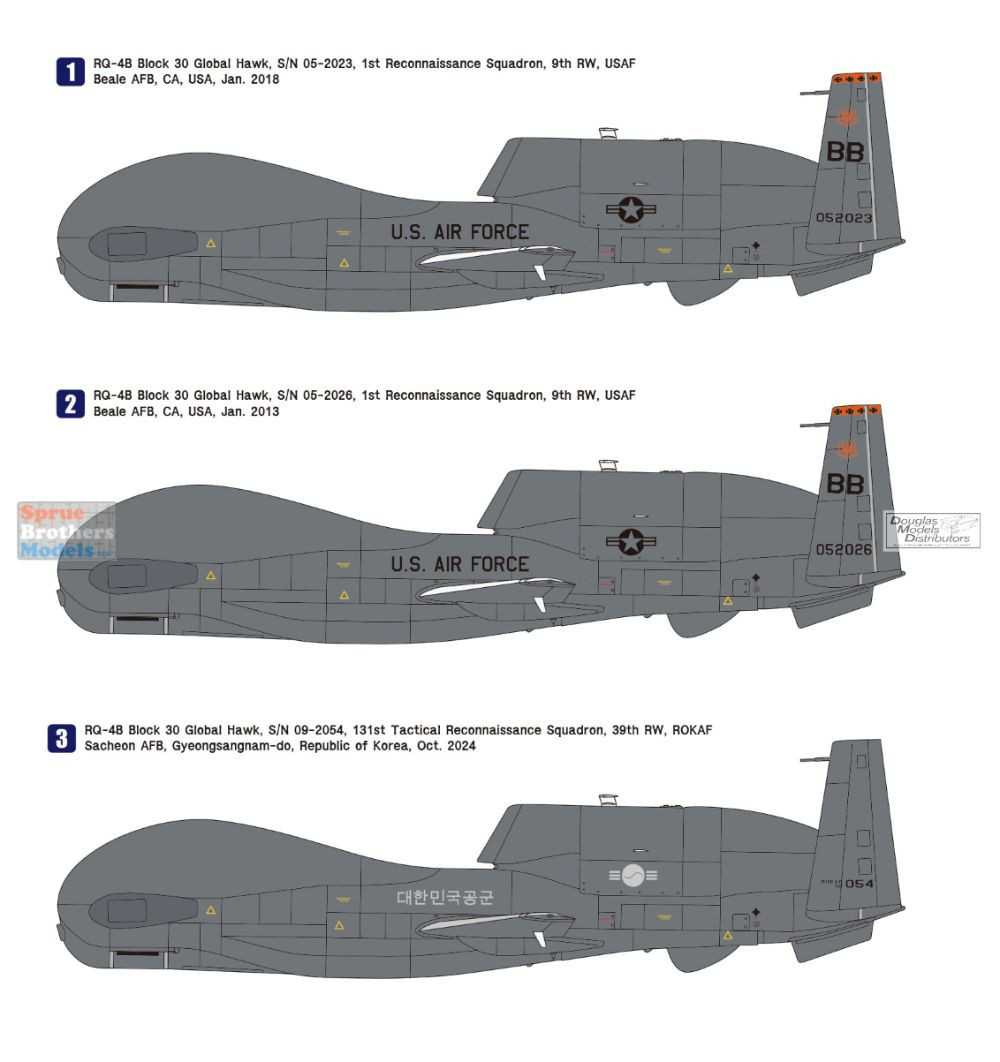 WPD17219 1:72 Wolfpack RQ-4B Global Hawk [Premium Edition] - Sprue