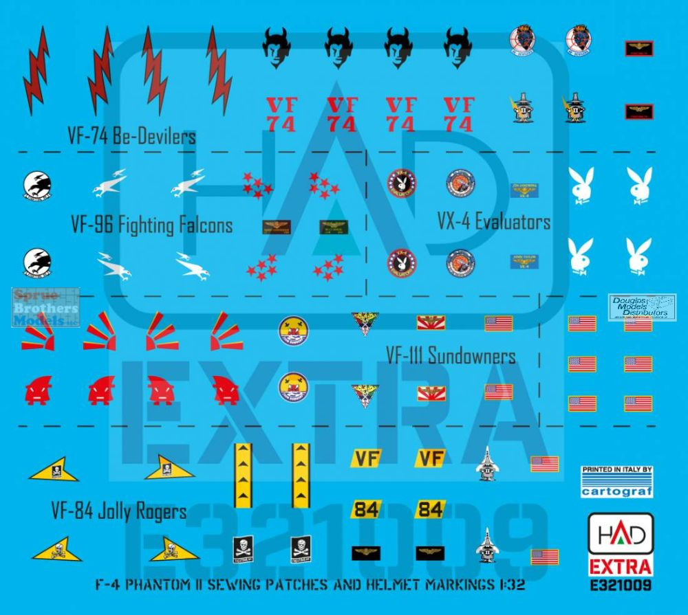 HADE321009 1:32 HAD Models Decals - F-4 Phantom II Helmet & Dress