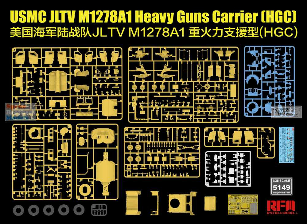 RFMRM5149 1:35 Rye Field Model USMC JLTV M1278A1 Heavy Guns