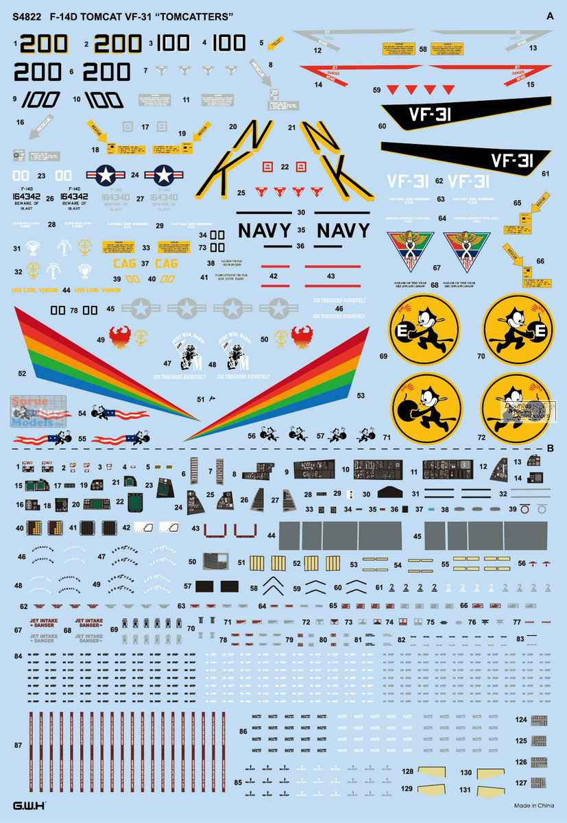 LNRS4822 1:48 Great Wall Hobby F-14D Tomcat 'VF-31 Tomcatters