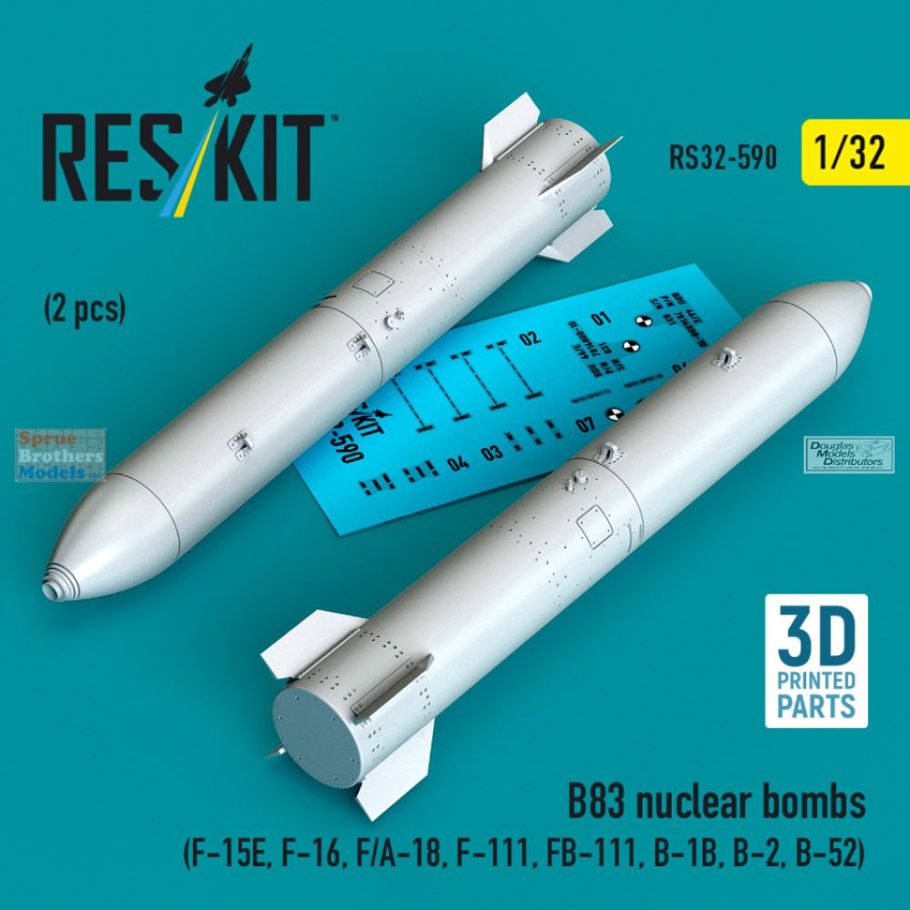 即完売品 Centimeter BombedGraffitiDenimPants RESRS320590 1:32 ResKit B83 Nuclear Bomb Set - Sprue Brothers