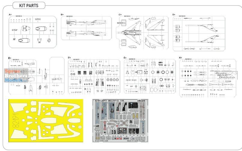 EDU82191 1:48 Eduard MiG-21F-13 Fishbed ProfiPACK - Sprue Brothers