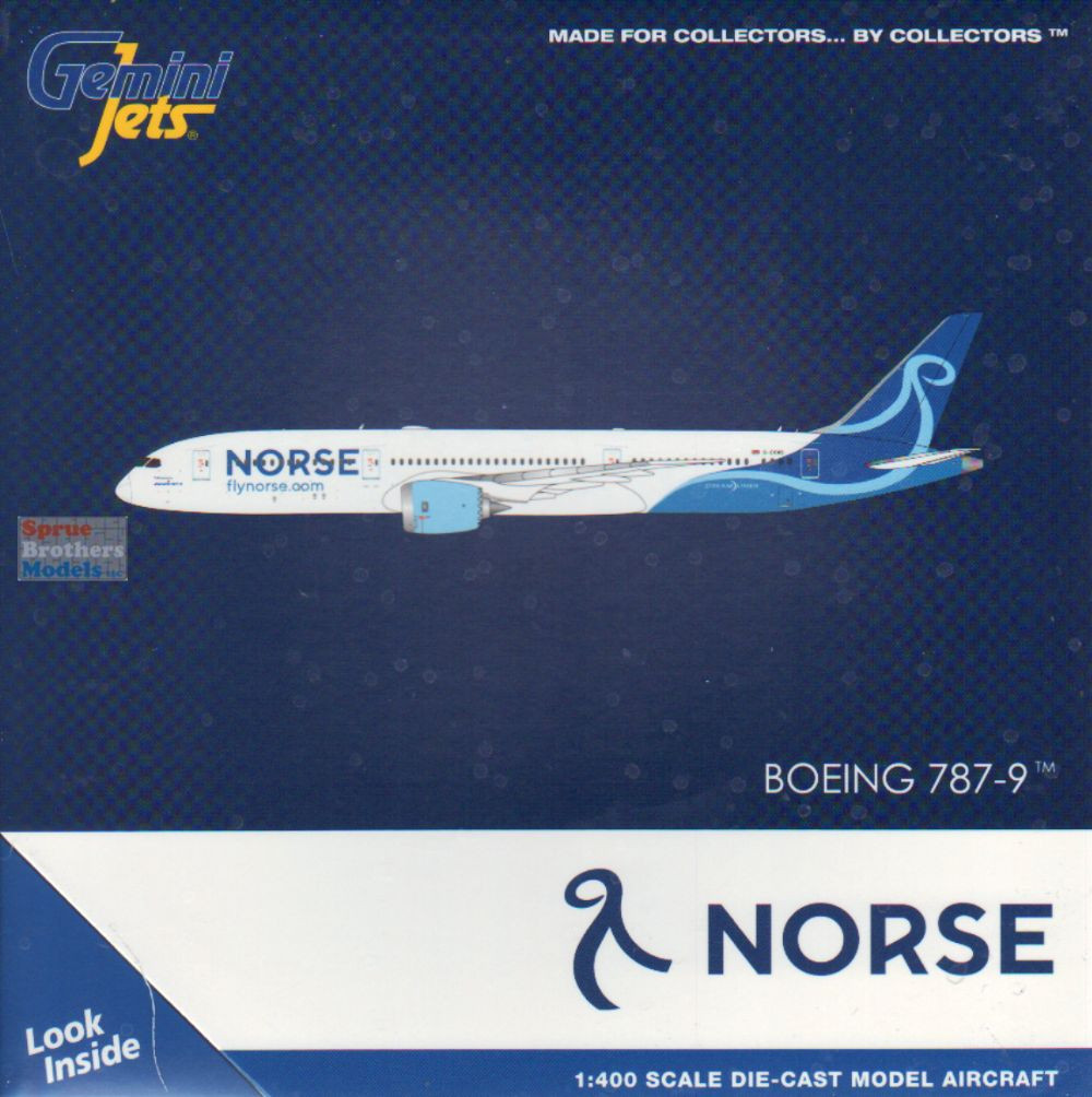 GEMGJ2373 1:400 Gemini Jets Norse Atlantic Airways UK B787-9 Reg