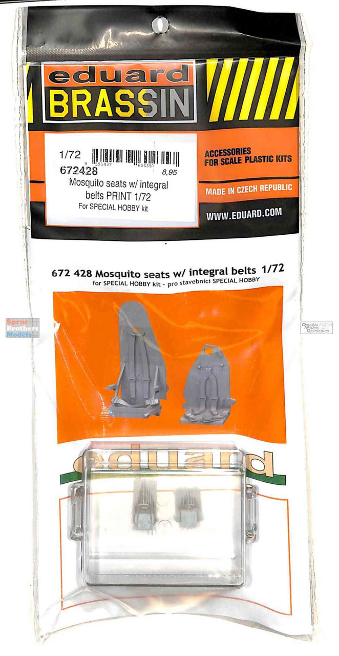 EDU672428 1:72 Eduard Brassin Mosquito Seats with Integral