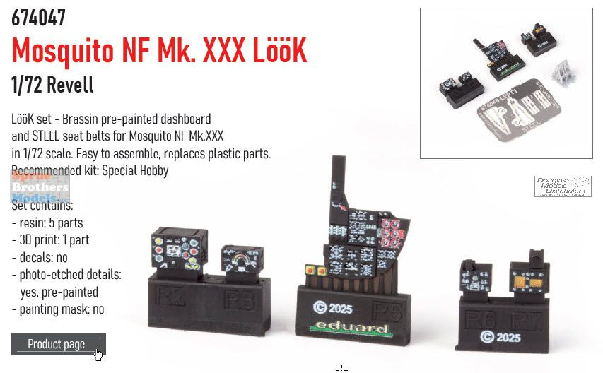 EDU674047 1:72 Eduard Look - Mosquito NF Mk.XXX (SPH kit) - Sprue
