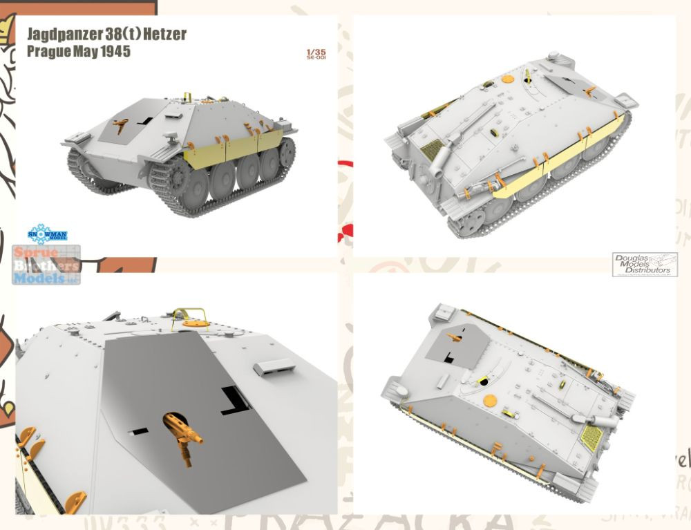 SNMSE001 1:35 Snowman Model Jagdpanzer 38(t) Hetzer Prague May