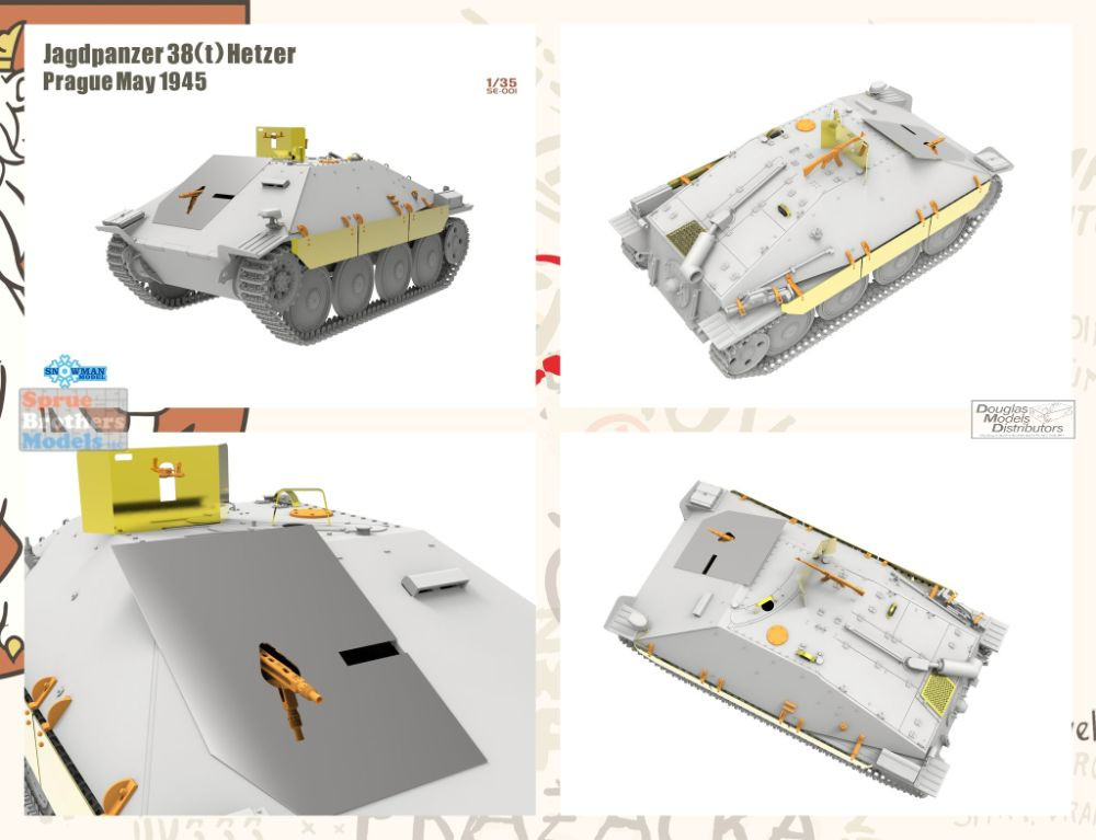 SNMSE001 1:35 Snowman Model Jagdpanzer 38(t) Hetzer Prague May
