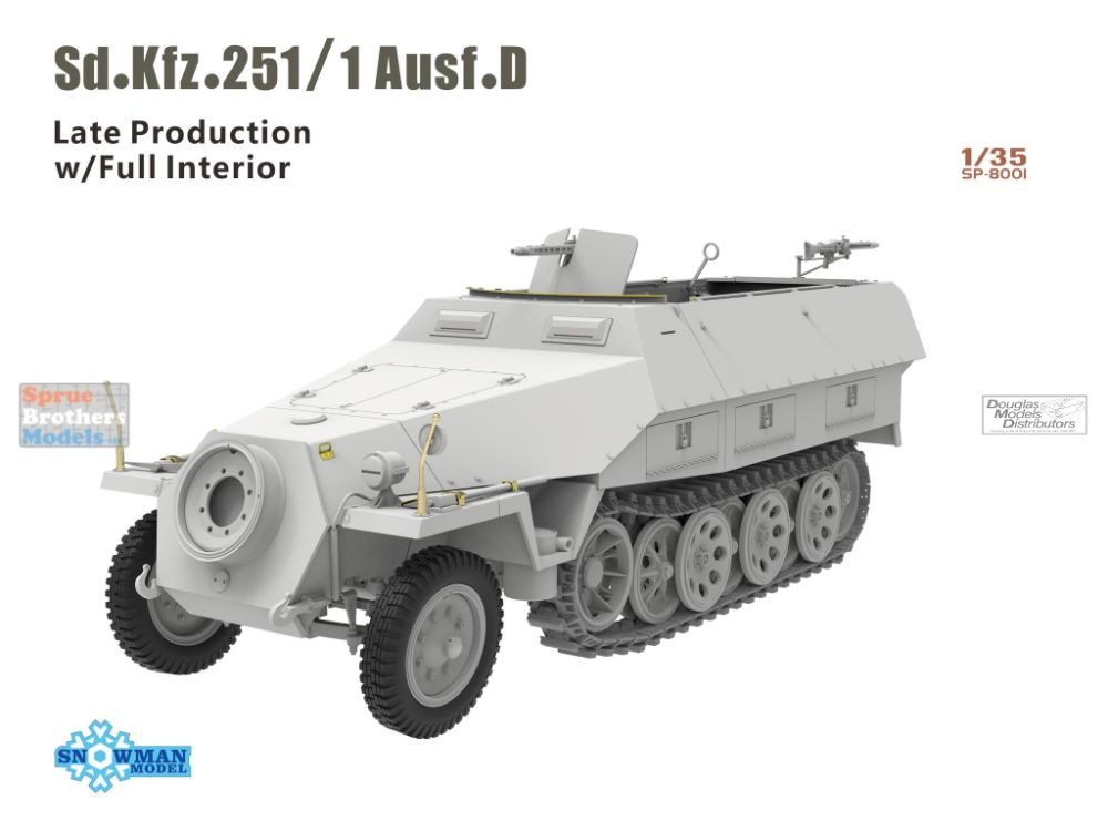 SNMSP8001 1:35 Snowman Model Sd.Kfz.251/1 Ausf.D Late with Full