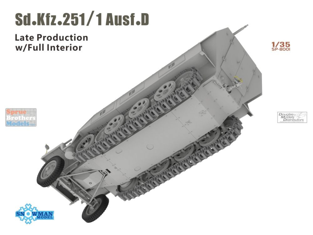 SNMSP8001 1:35 Snowman Model Sd.Kfz.251/1 Ausf.D Late with Full