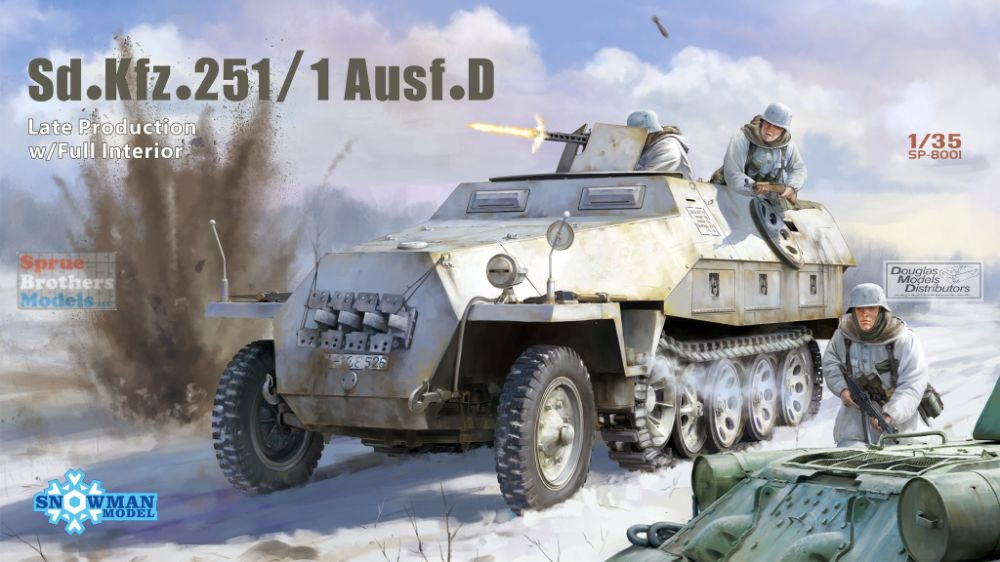 SNMSP8001 1:35 Snowman Model Sd.Kfz.251/1 Ausf.D Late with Full