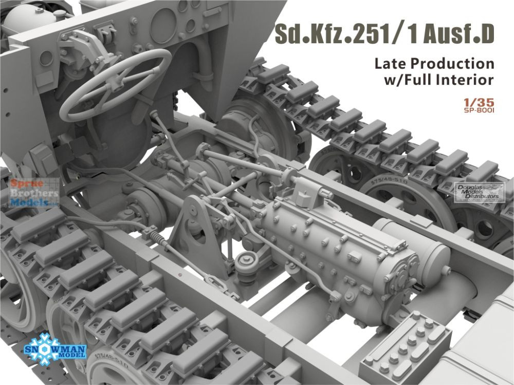 SNMSP8001 1:35 Snowman Model Sd.Kfz.251/1 Ausf.D Late with Full