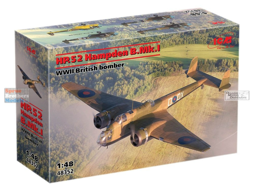 ICM48352 1:48 ICM HP.52 Hampden B.Mk.I - Sprue Brothers Models LLC