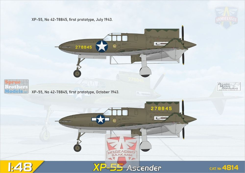 RS models XP-54 1/72 レジンキット MPM 1/72 XP-55 Preview