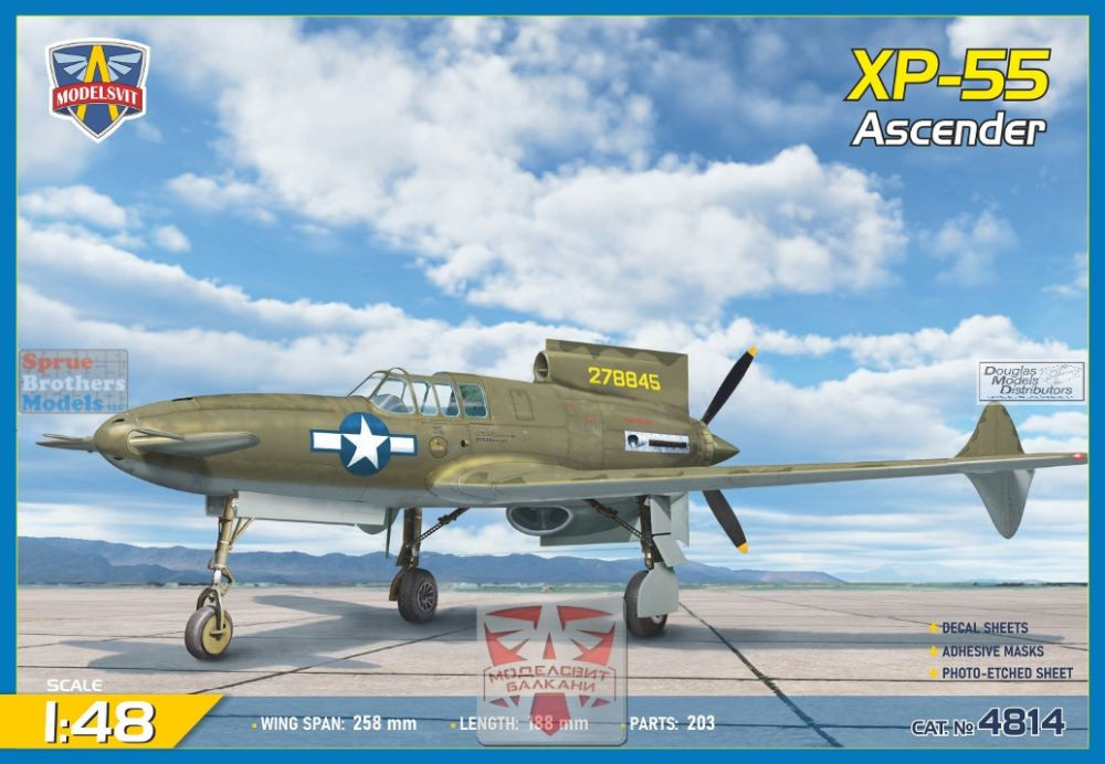 RS models XP-54 1/72 レジンキット Modelsvit 1/48 Curtis XP-55 Ascender | Model Paint Solutions