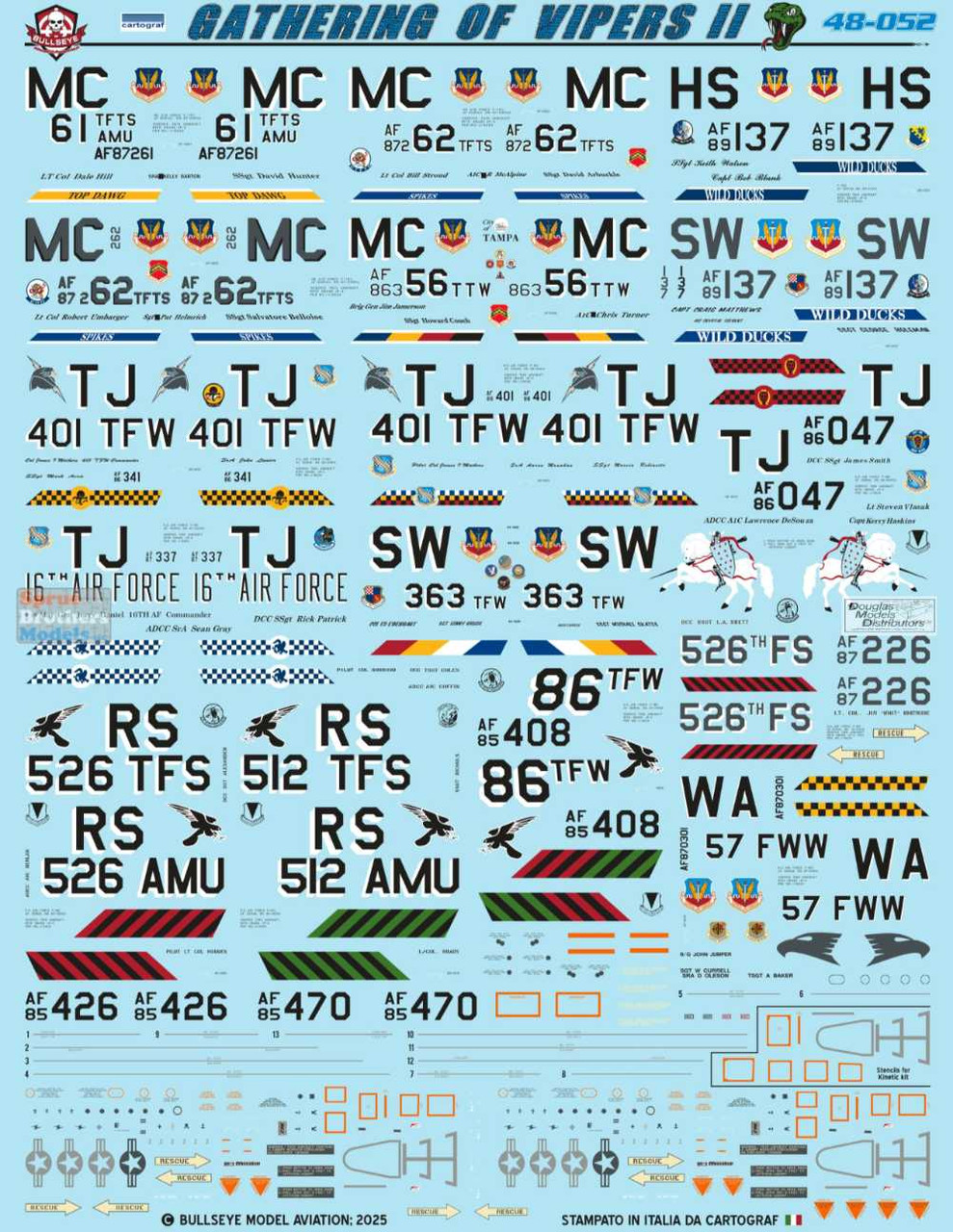 BMA48052 1:48 Bullseye Model Aviation Decals - 'Gathering of