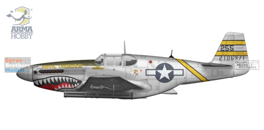 ARM70075 1:72 Arma Hobby P-51B Mustang China/Burma/India - Sprue