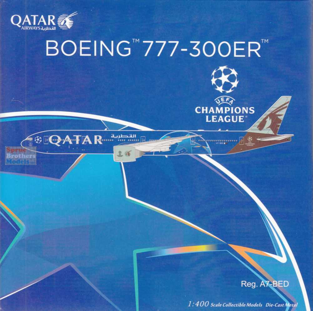 NG Models カタール航空 B777-300ER A7-BED NGM73084 1:400 NG Model Qatar Airways B777-300ER Reg #A7-BED 'UEFA